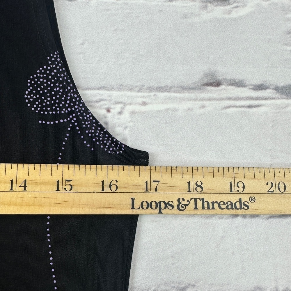 Vtg Teddi Y2k Tank Slip Mini Dress Sz 6 Butterfly Black Purple Whimsygoth Fairy - Picture 7 of 8